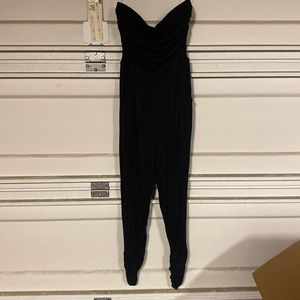 Black sleeveless jumpsuit